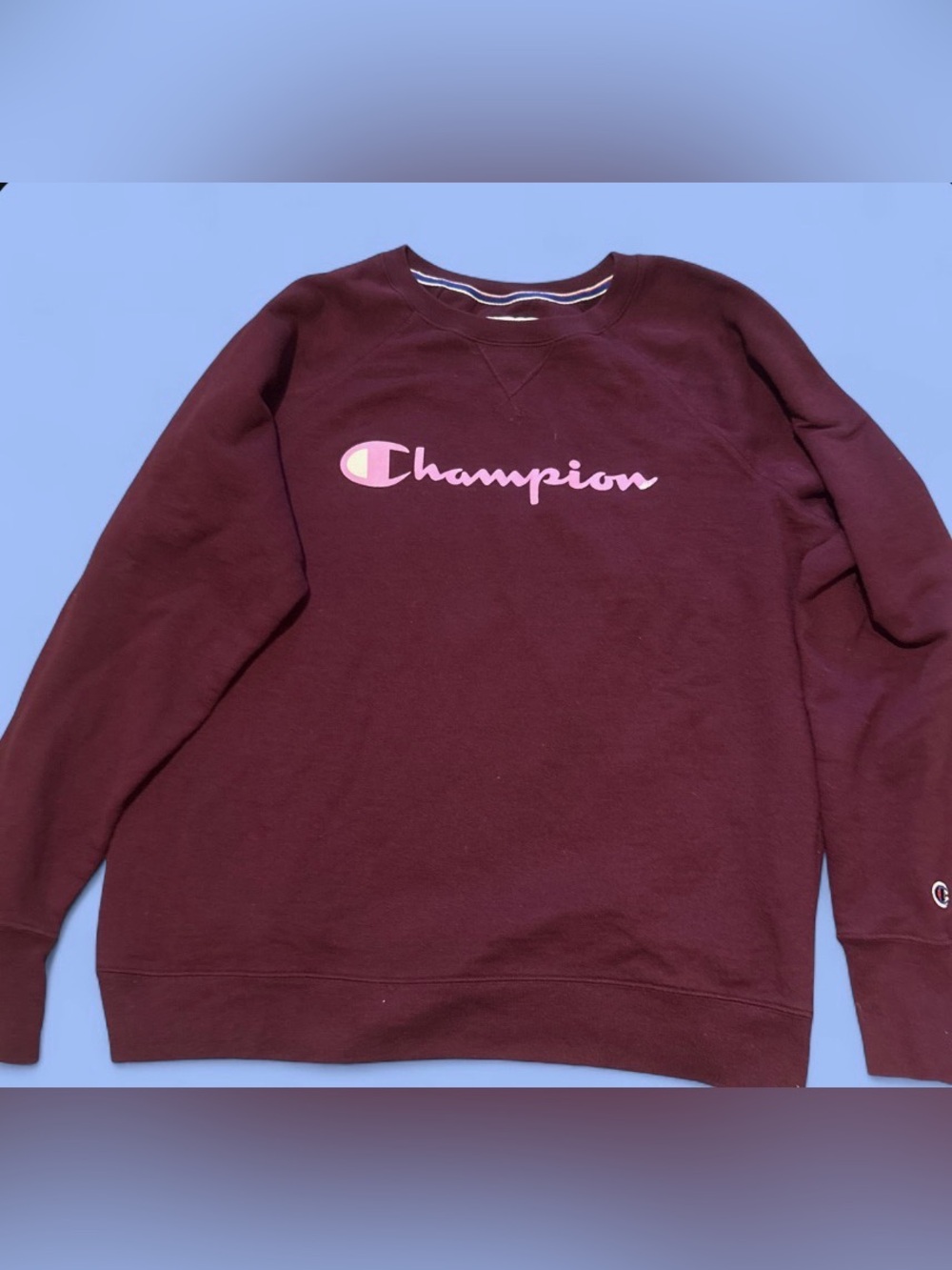 CHAMPION burgundy crewneck